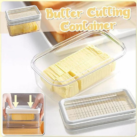 Butter Dish Keeper Tool W/ Sealed Lid Cutter Slicer Easy Cutting Storage